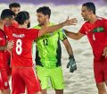 فینالیست شدن فوتبال ساحلی ایران بابرتری مقابل امارات میزبان