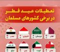 تعطیلات عید سعید فطر در کشورهای اسلامی چند روز است؟